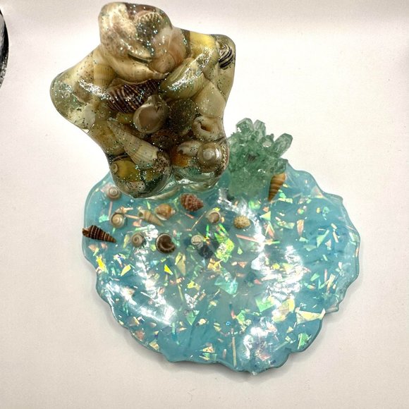 Goddess Resin Statue Art Figurine Sculpture Ocean Seashell - Picture 6 of 10